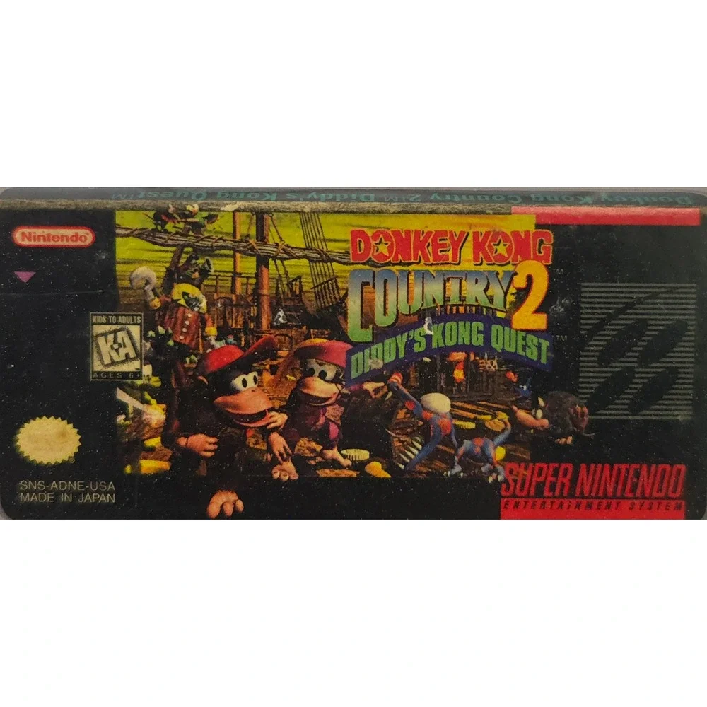 Nintendo SNS-006 Donkey Kong Country 2 Diddy's Kong‎ Quest SNES Game Cartridge